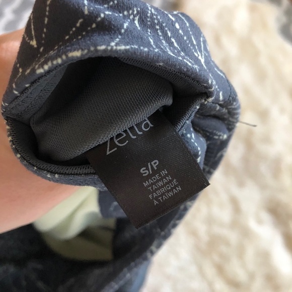 Zella High Waist Live-In Printed Mesh Legging Gray - Picture 5 of 10